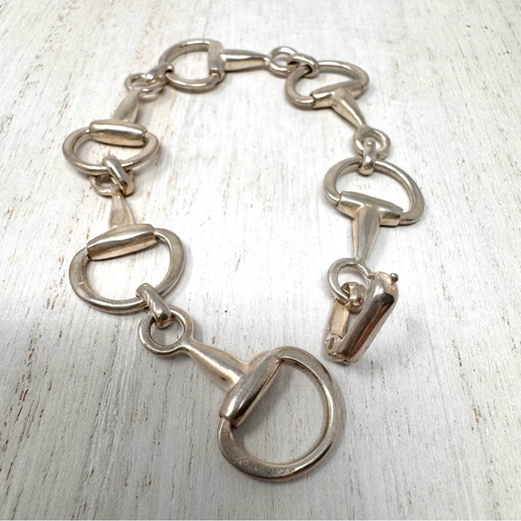 Sterling silver horsebit bracelet, made in Mexico, vintage - Picture 5 of 9